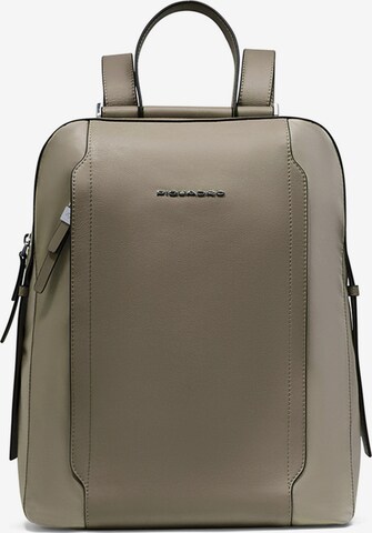 Sac à dos Piquadro en beige : devant