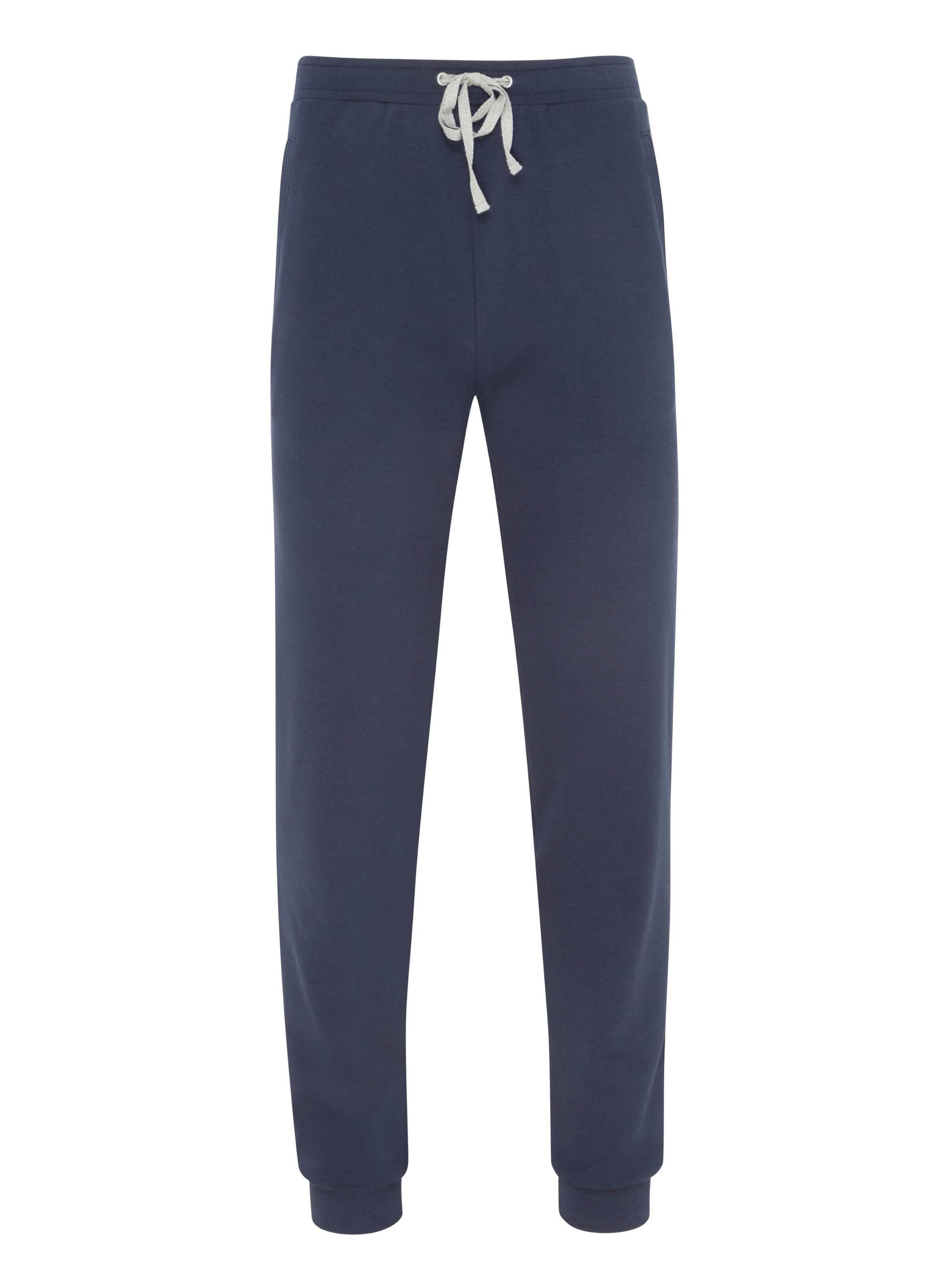 HAJO Regular Hose 'Herren Sweathose mit Bündchen, Premium Komfort'‌‌‌ in Blau: Vorderseite