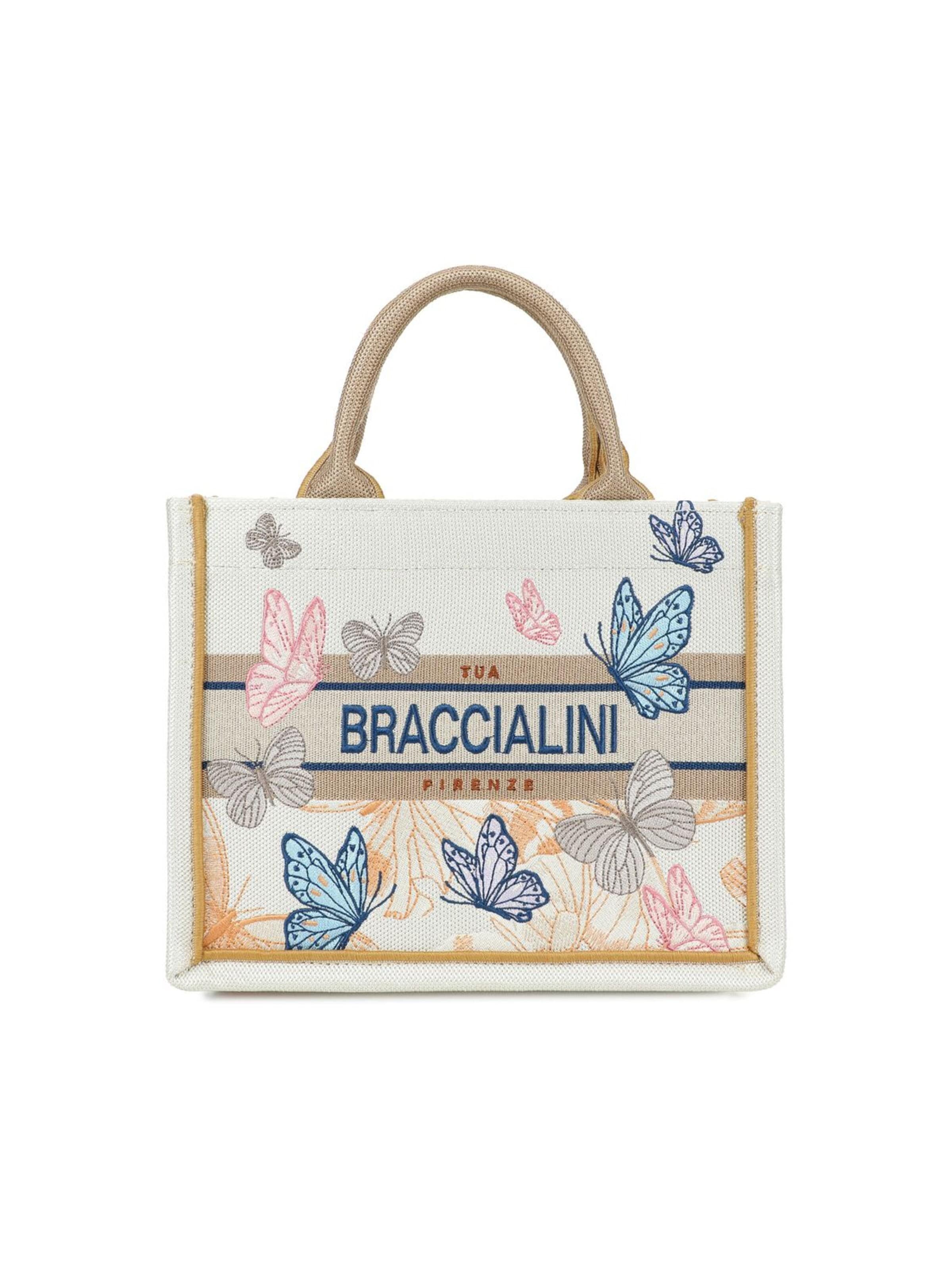Borsa a mano 'Queen' di Braccialini in beige: frontale