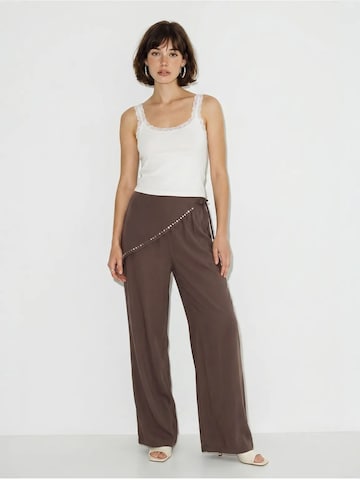 Wide Leg Pantalon 'Hose' Bianco Lucci en marron