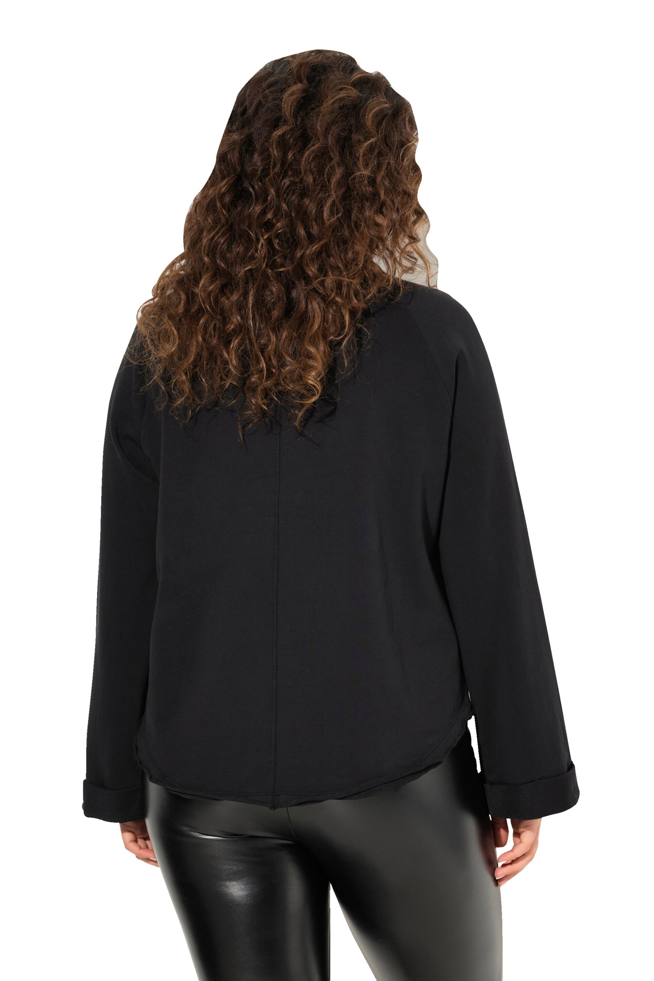 Ulla Popken Sweatshirt in Schwarz