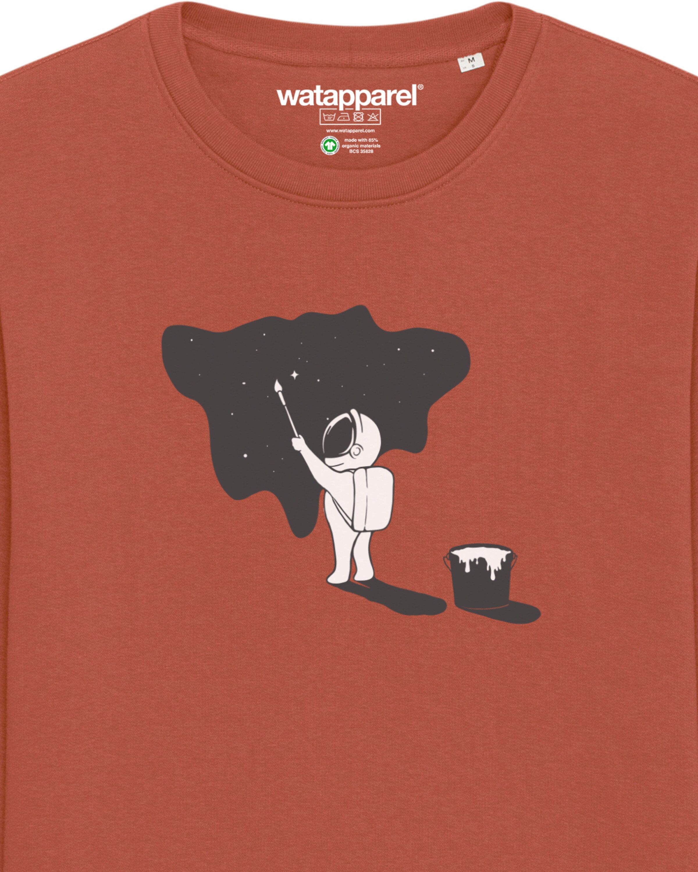 Watapparel Sweatshirt ' Painting space ' in Bruin