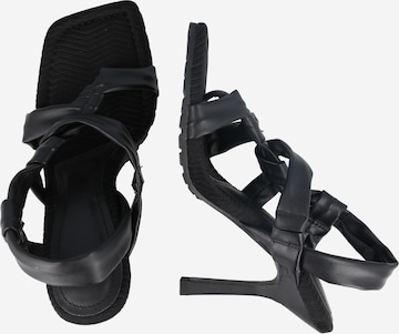 River Island T-bar sandals in Black