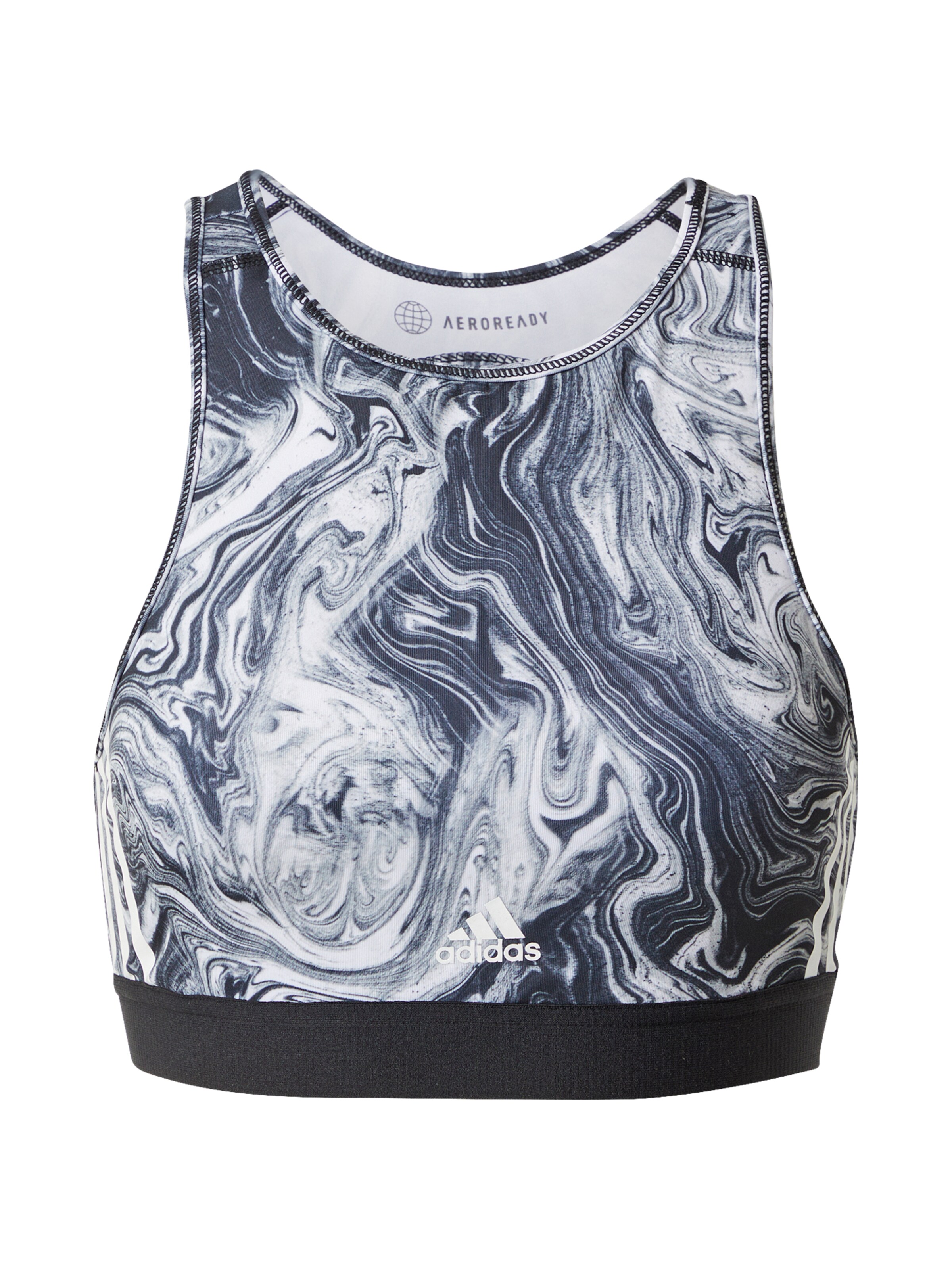 ADIDAS SPORTSWEAR Bustier Sportmelltartók - fekete: elől