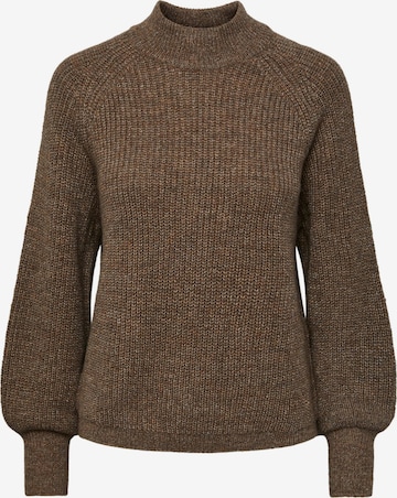 PIECES Sweater 'Natalee' in Brown: front