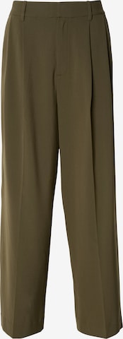 žalia MOS MOSH Plačios klešnės Klostuotos kelnės 'MMCharlize': priekis
