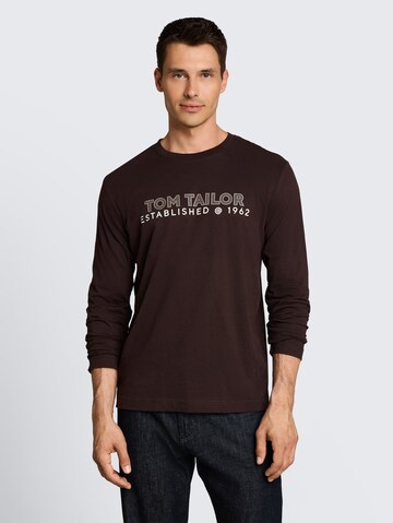 TOM TAILOR Shirt in Brown: front