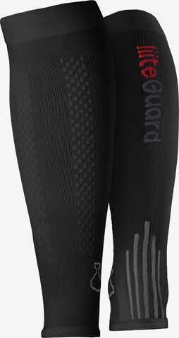 liiteGuard Soccer Socks 'SHIN-TECH COMPRESSION CALF SLEEVE' in Black: front