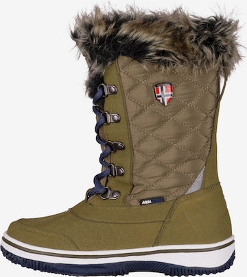 TROLLKIDS Snow Boots in Green: front
