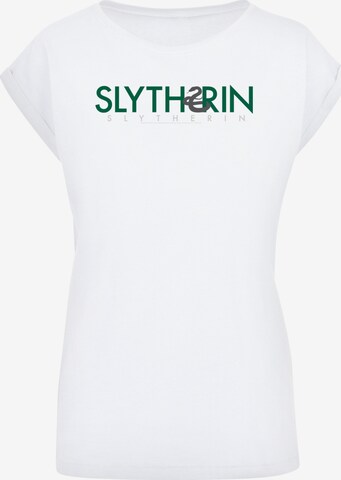 F4NT4STIC T-Shirt 'Harry Potter Slytherin' in Weiß: predná strana