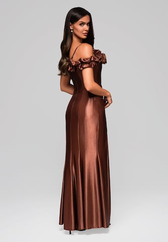 Ombre Avondjurk 'Dorotea' in Bruin