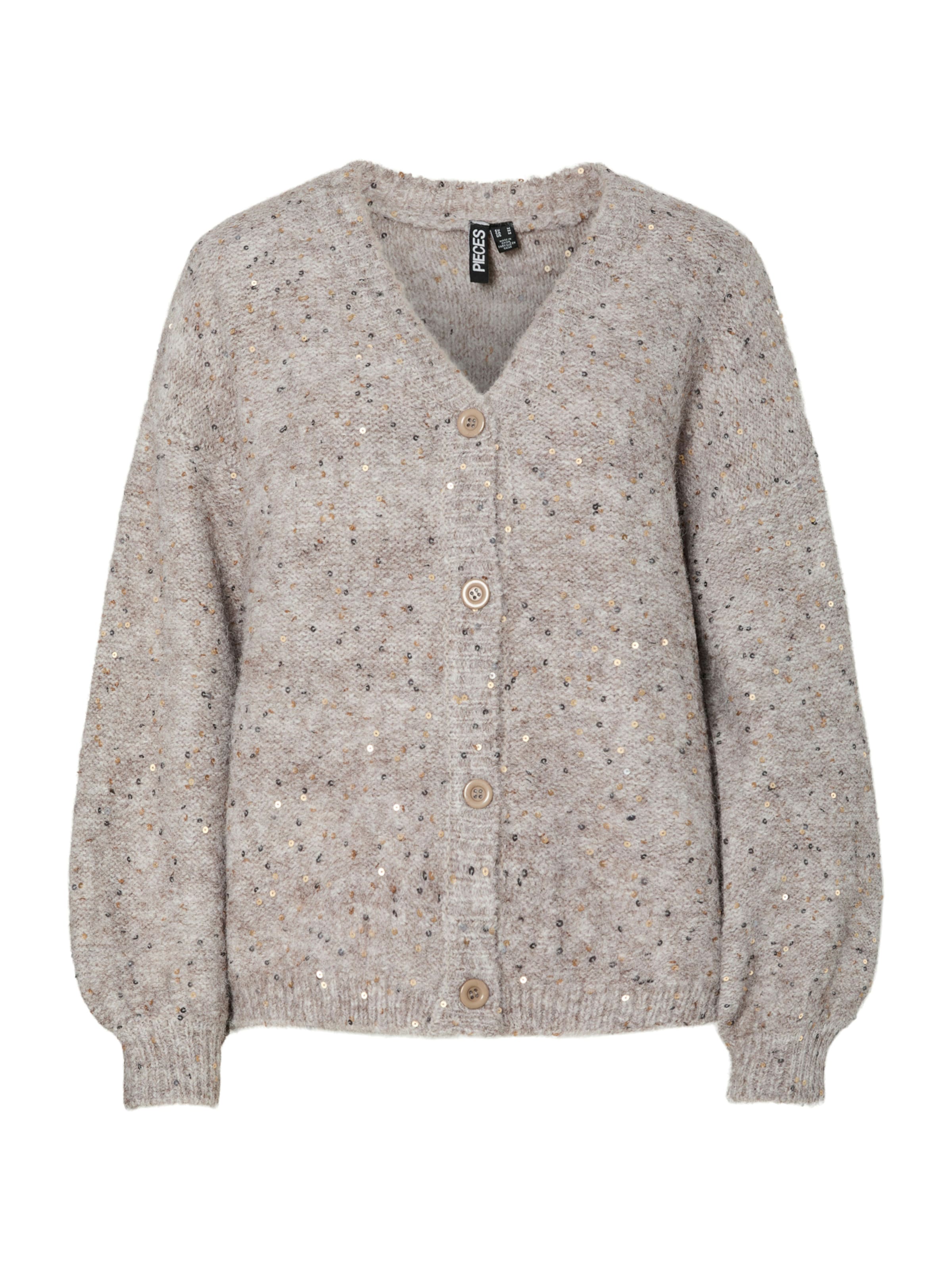 PIECES Вязаная кофта 'PCMesva' в Серый: спереди