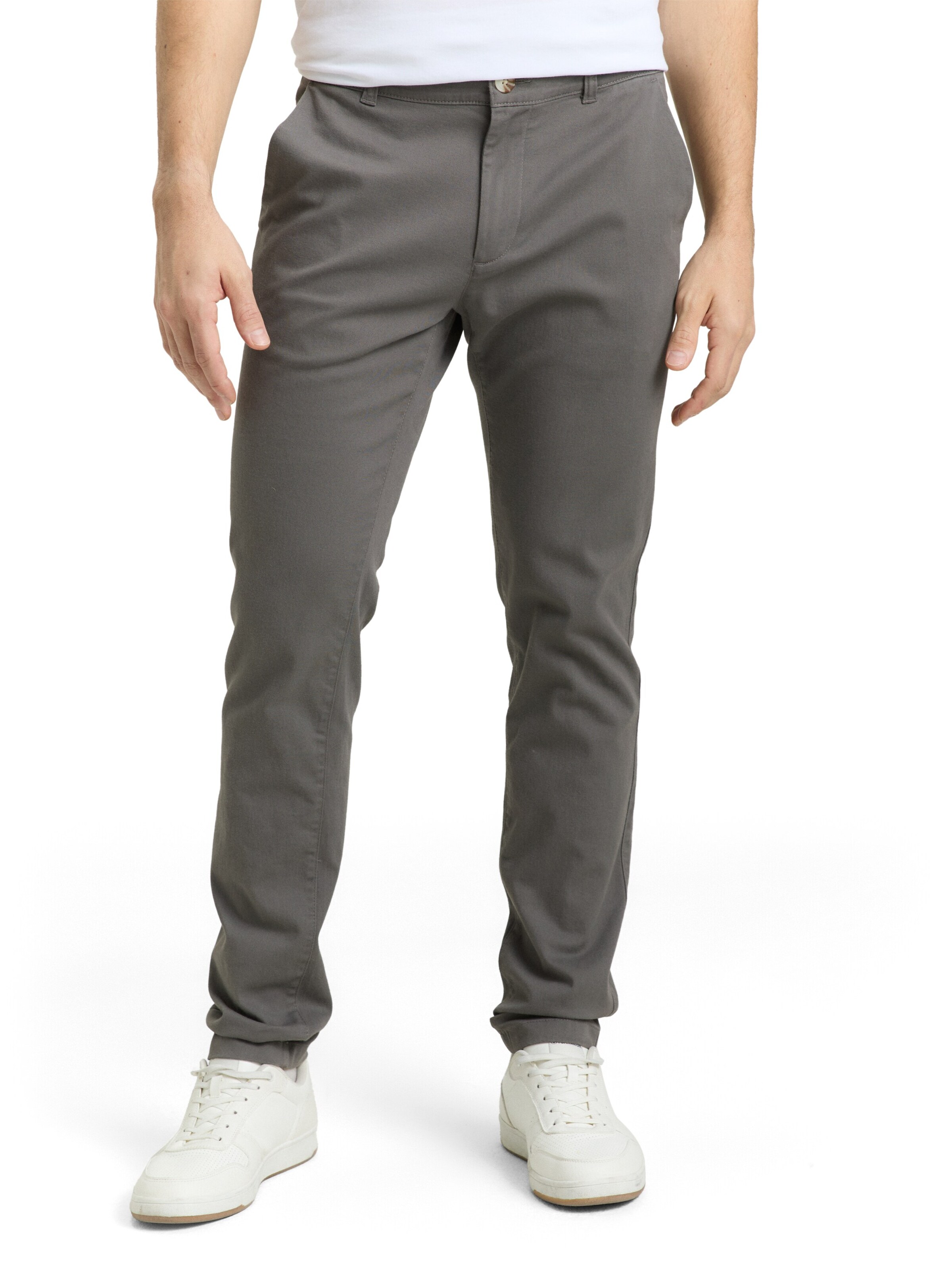 TOM TAILOR Slim fit Chino Pants in Grey: front