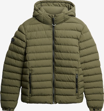 Superdry Välikausitakki 'Fuji' värissä vihreä: etupuoli