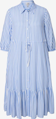Robe-chemise Ulla Popken en bleu : devant