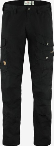 Fjällräven Regular Outdoorhose 'Barents Pro' in Schwarz: predná strana