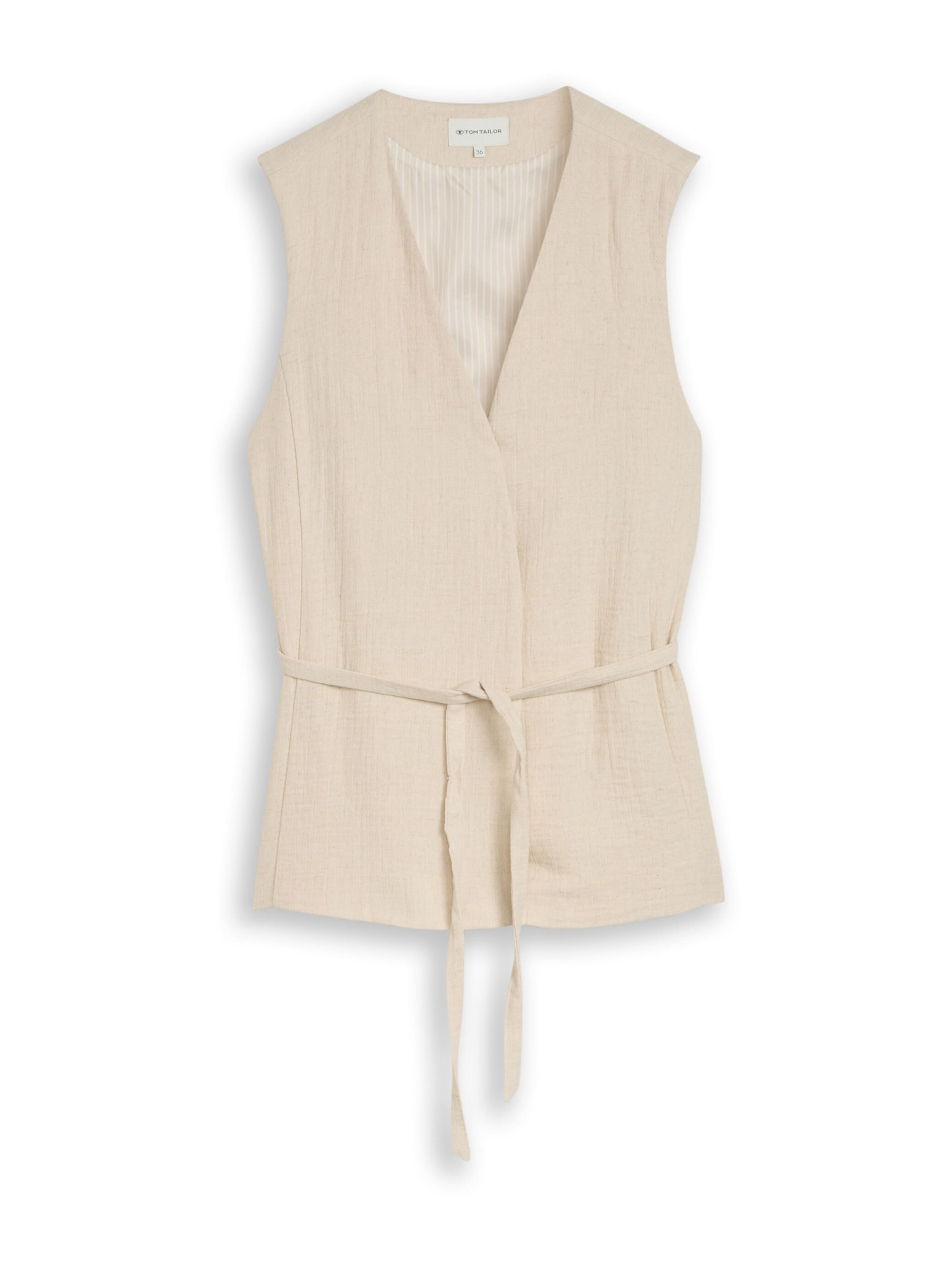 TOM TAILOR Жилетка в Бежевый: спереди