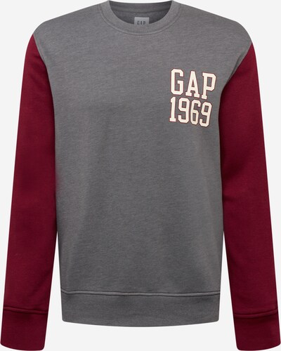 GAP Sweatshirt in grau / dunkelrot, Produktansicht
