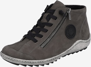 REMONTE Lace-up bootie in Grey: front