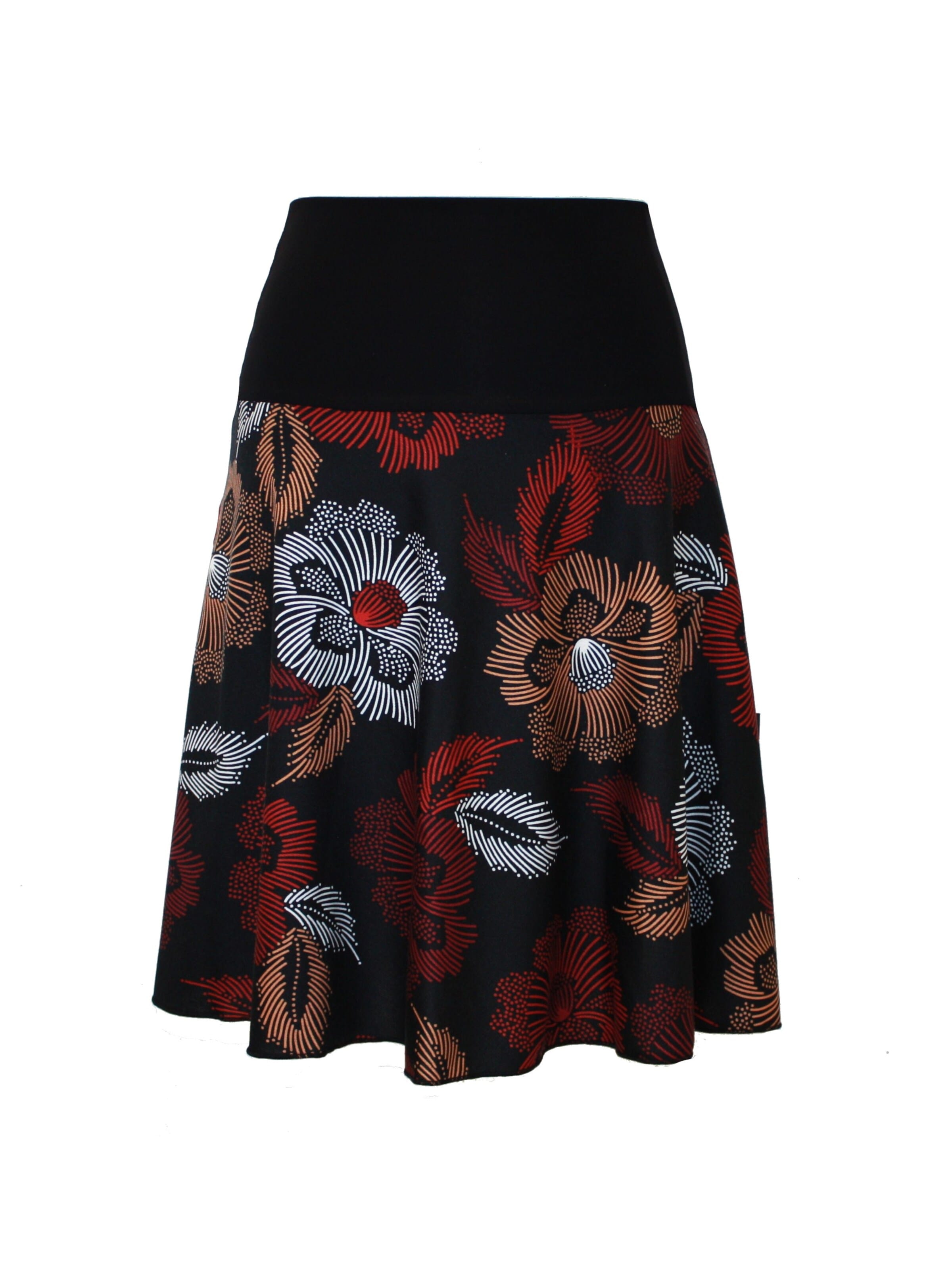 dunkle design Skirt 'Scuba' in Black: front
