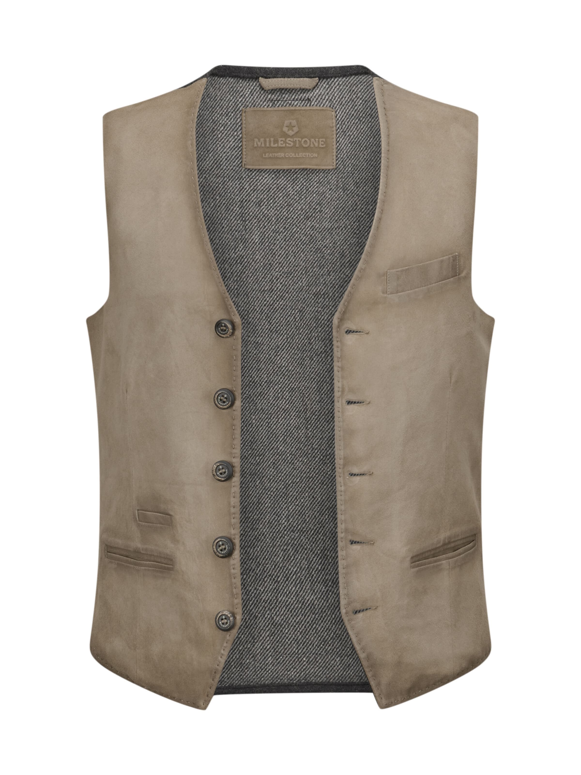 MILESTONE Bodywarmer 'MSRenzo' in Beige: voorkant