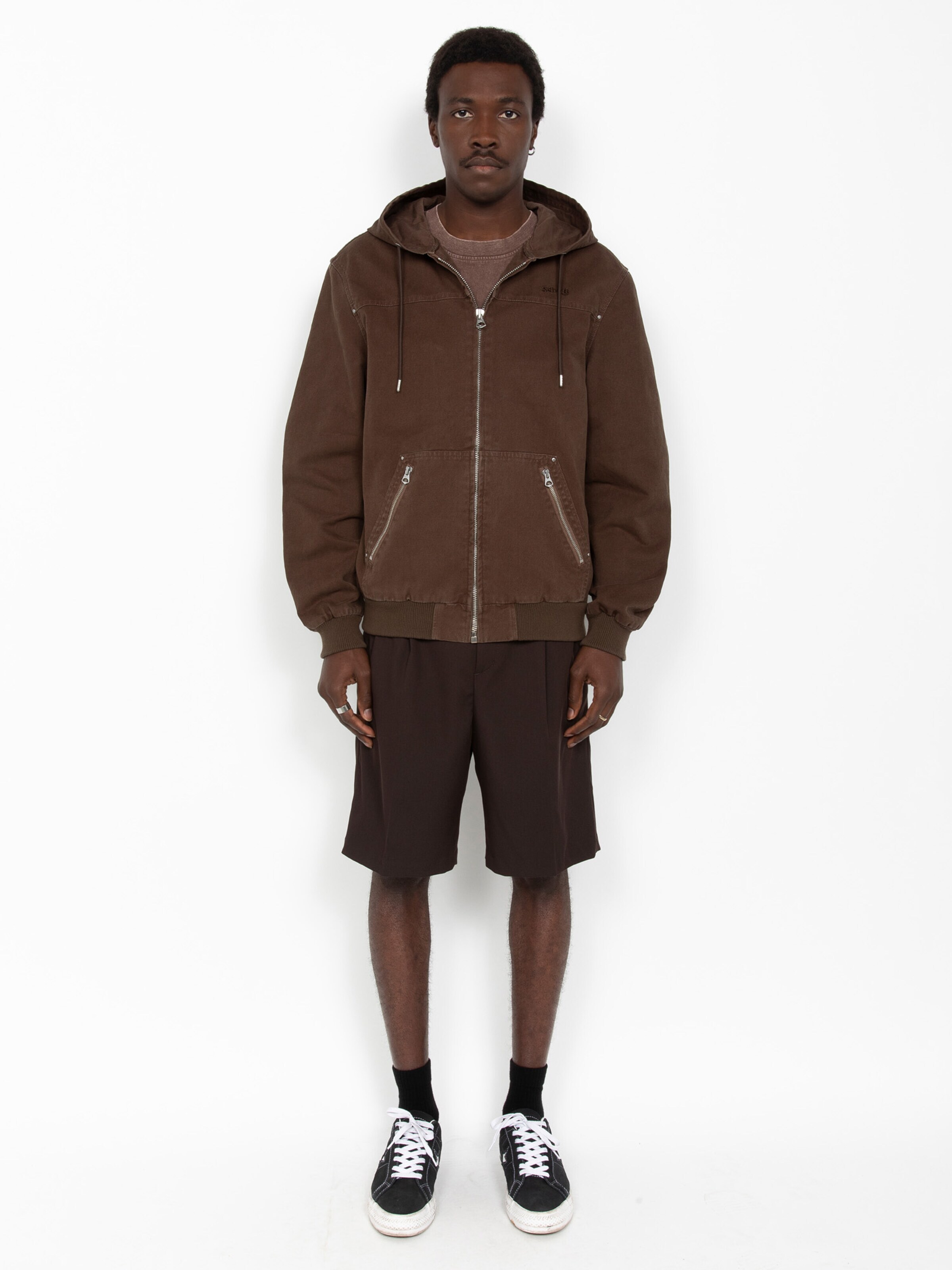 Manteau mi-saison Schott NYC en marron