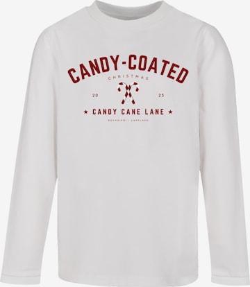 T-Shirt 'Weihnachten Candy Coated Christmas' F4NT4STIC en blanc : devant