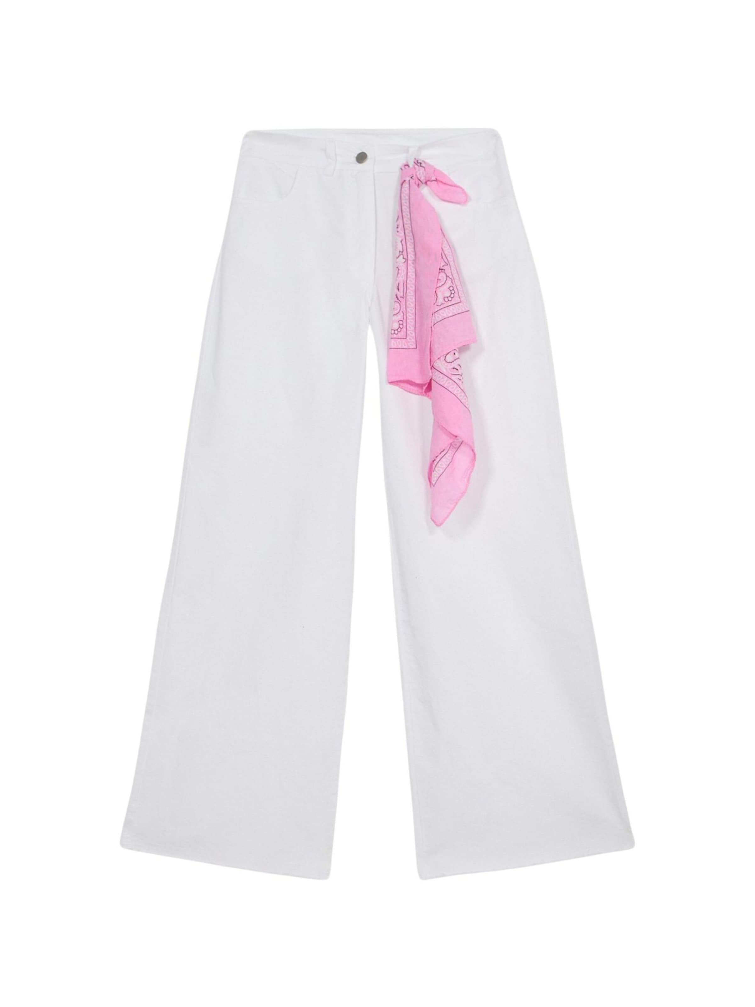 oltre Baggy Trousers in White: front