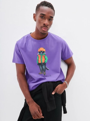 Maglietta 'Hoodie Cat' di Cat e Lolette in lilla