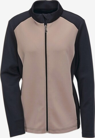 Goldner Zip-Up Hoodie in Beige: front