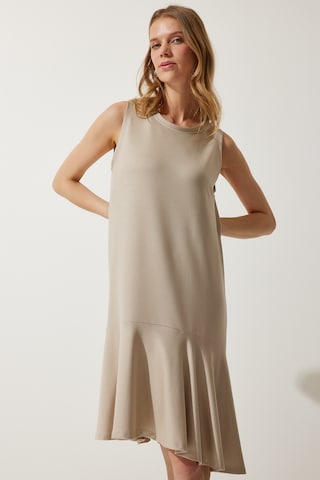 Happiness İstanbul Šaty - Béžová: predná strana