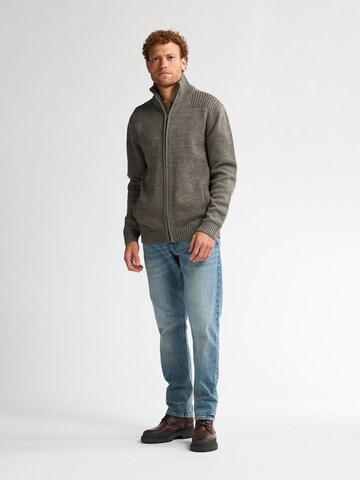 Petrol Industries Knit cardigan 'Sleeping Bear' in Grey