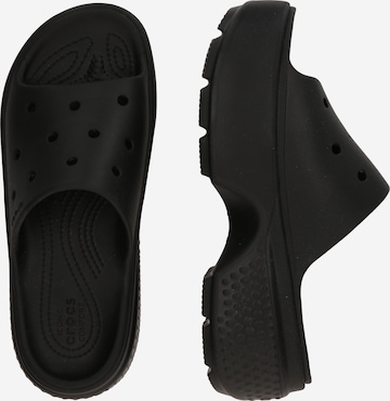 melns Crocs Ādas čības 'Stomp'