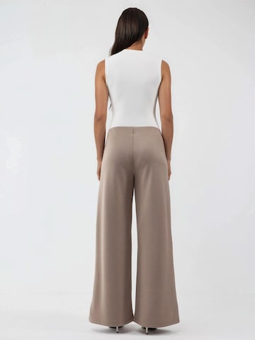 Wide Leg Pantalon Busem en marron