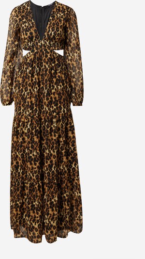 Nasty Gal Φόρεμα σε άμμος / πουέμπλο / μαύρο, Άποψη προϊόντος