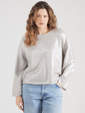 PIECES Curve Pullover 'PCROI' i grå: forside