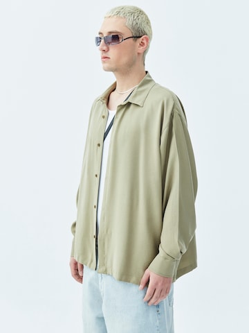 VAMOS CLO Comfort Fit Košeľa 'Oceanside' - Zelená