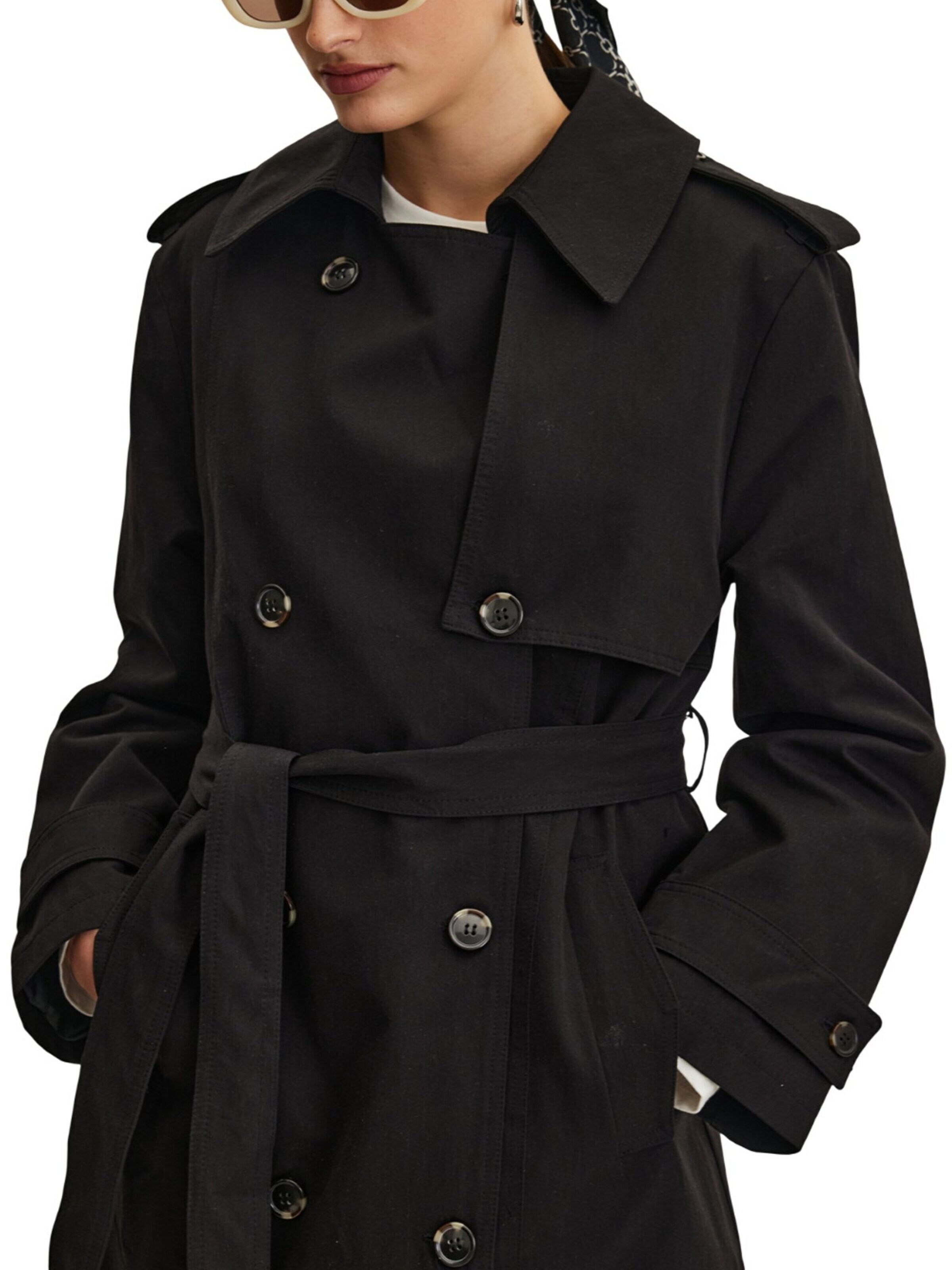 MANUKA Between-seasons coat in Black