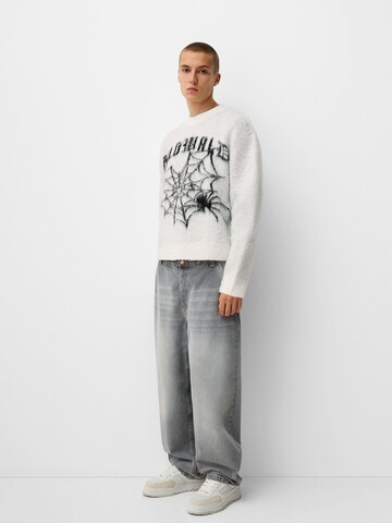 Pull-over Bershka en blanc