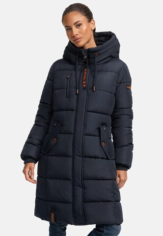 MARIKOO Winter coat 'Yuikoo' in Blue: front