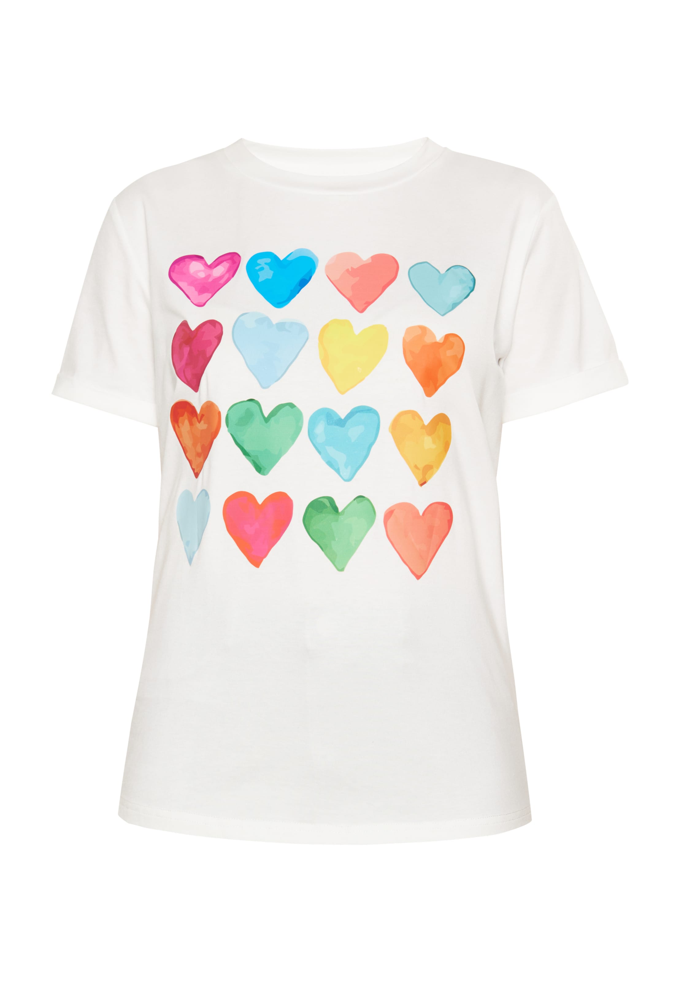 Marškinėliai 'Fashion Look' iš SANIKA, spalva – turkio spalva / geltona / rožinė / balta, Prekių apžvalga