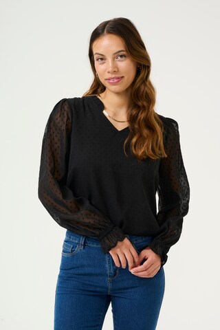 Kaffe Blouse in Zwart: voorkant