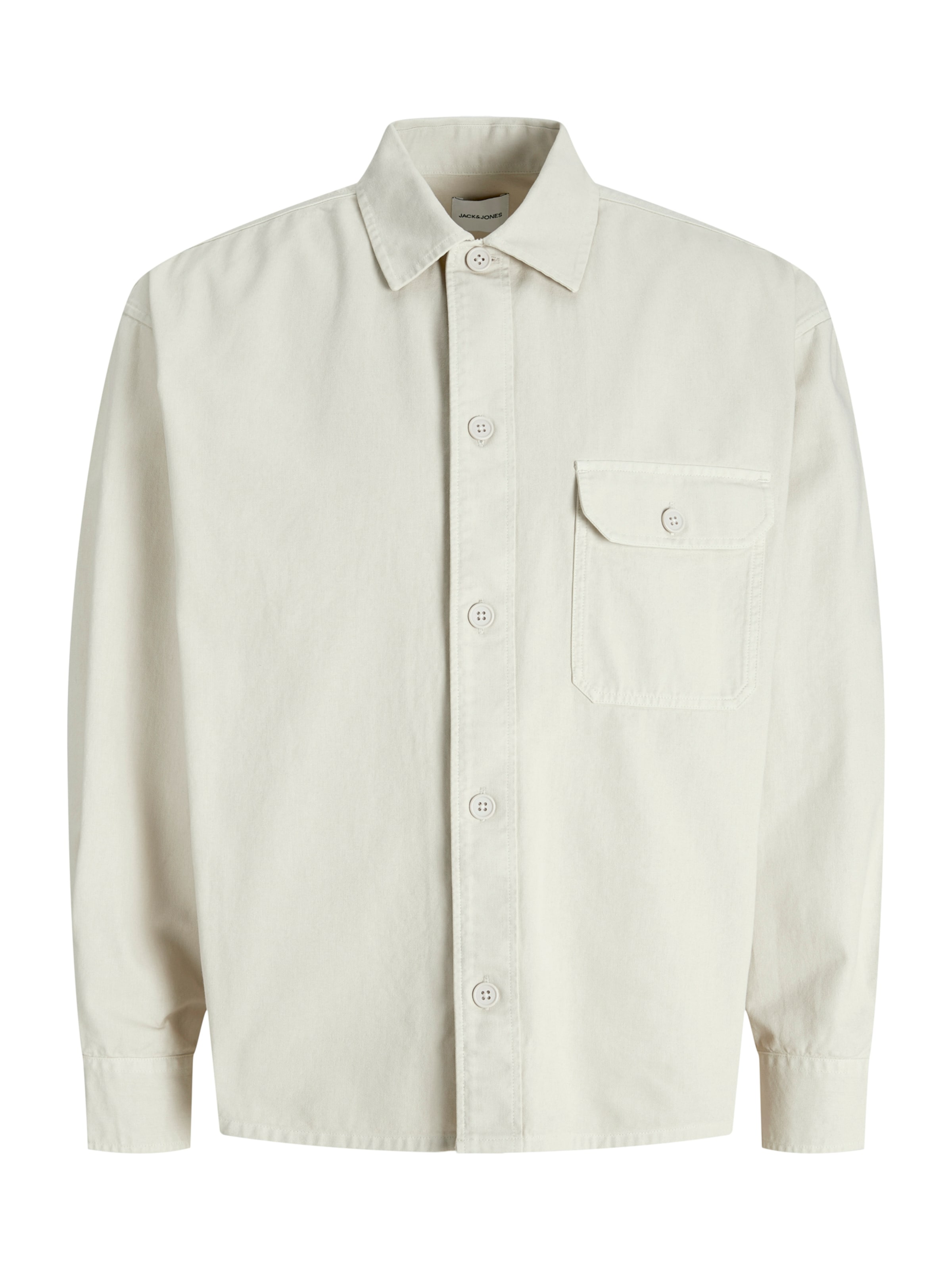 JACK & JONES Button Up Shirt 'JJEDover' in Ivory, Item view