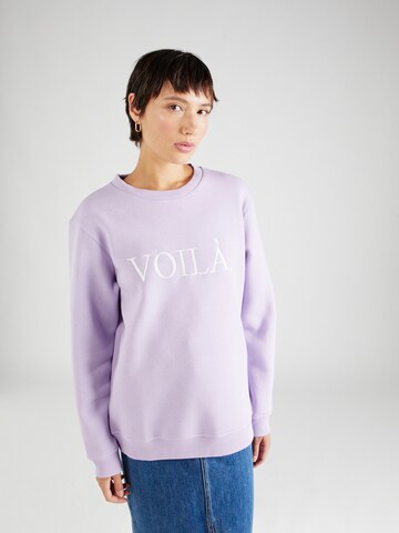 Zwillingsherz Sweatshirt 'Voilà' in Purple: front