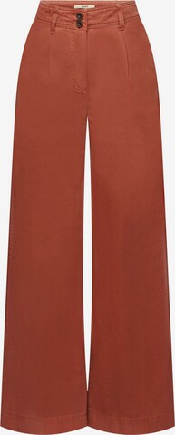 Wide Leg Pantalon chino ESPRIT en marron : devant