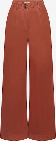 ESPRIT Wide leg Chino in Bruin: voorkant