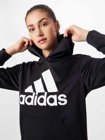 ADIDAS SPORTSWEAR Спортен суитшърт с качулка 'Aeroready Big Logo' в черно