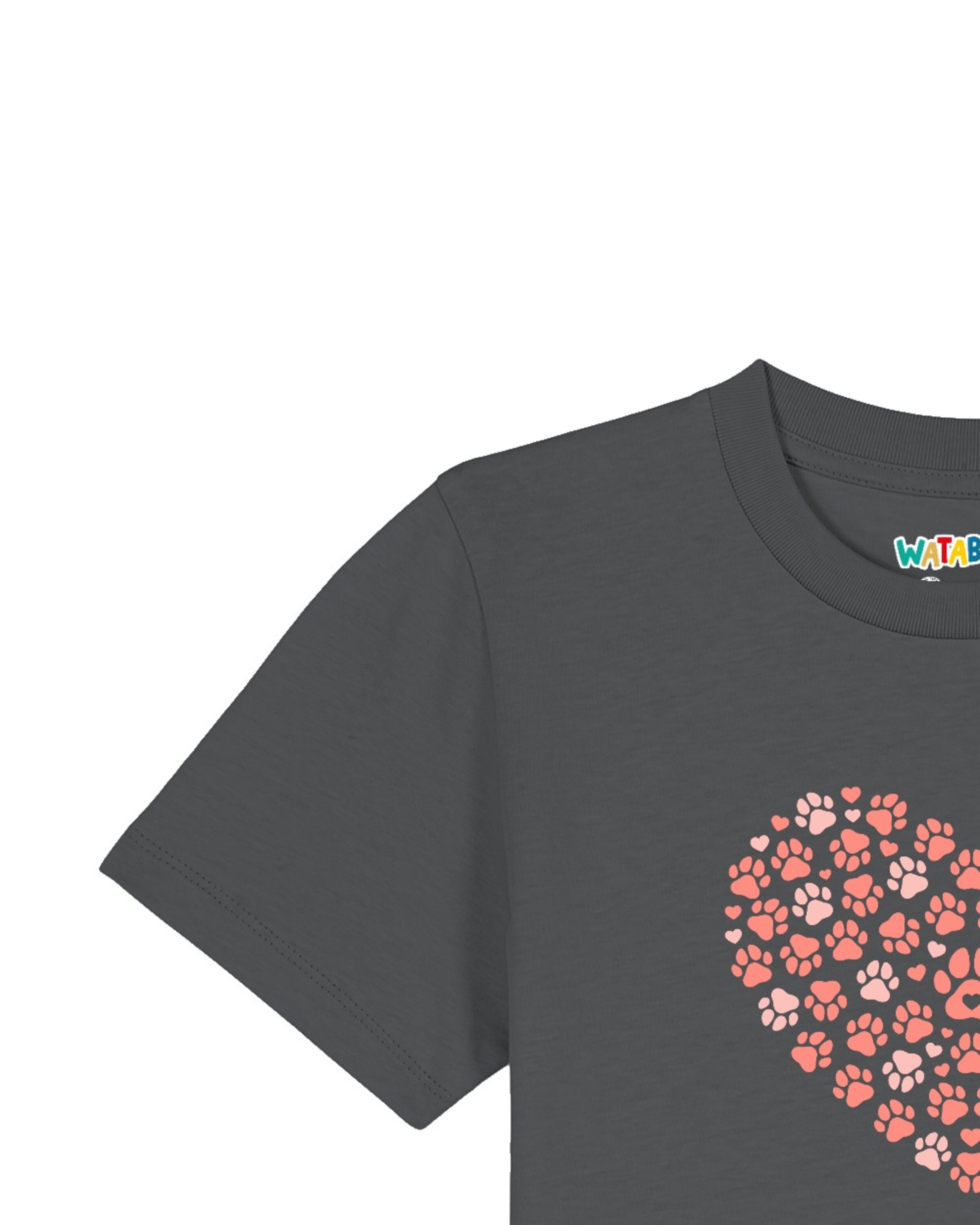 watabout.kids T-Shirt 'Pfotenliebe 02' in Grau