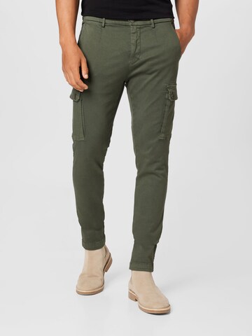 Slimfit Jeans cargo 'JAAN' di REPLAY in verde: frontale