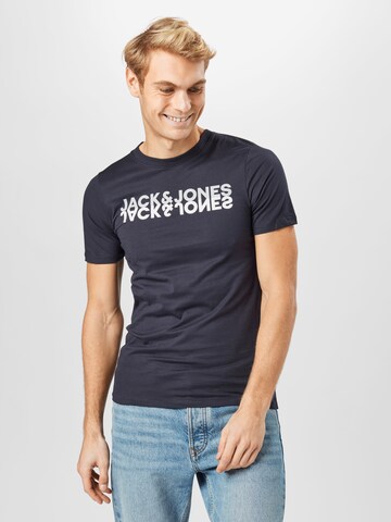 JACK & JONES Regular fit Тениска в синьо: отпред